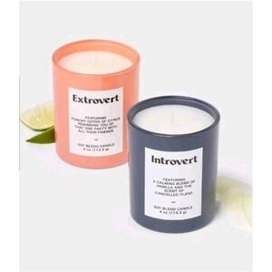 2pk 4oz Glass Introvert and Extrovert Jar Candle Gift Set - Smell Amazing (B)